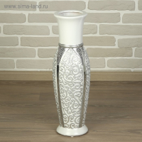 Ваза керамика напольная "Версаль" 60 см, белый