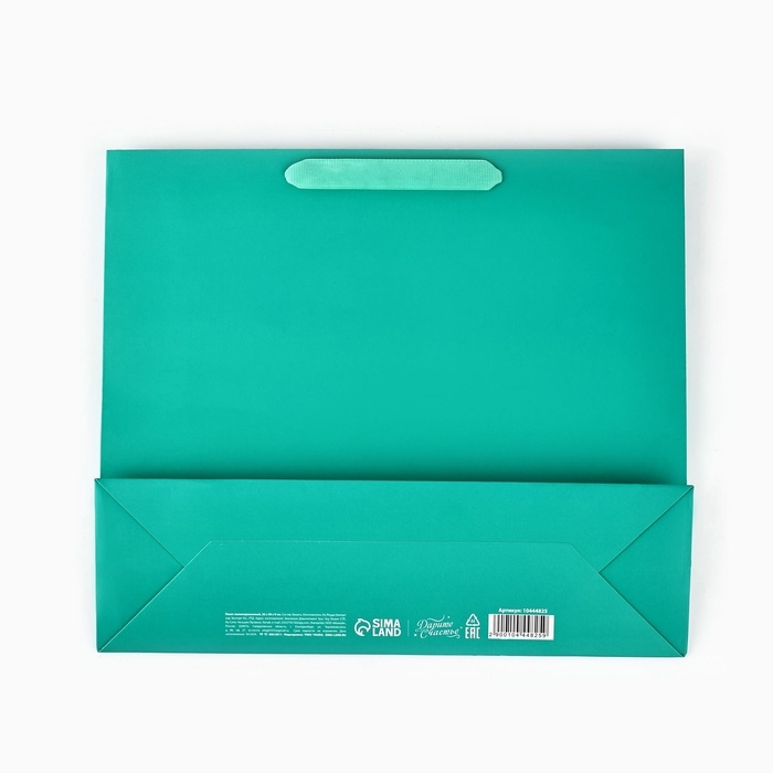 Пакет подарочный &laquo;Спасибо, что ты есть&raquo;, голография, M 30 х 9 х 26 см