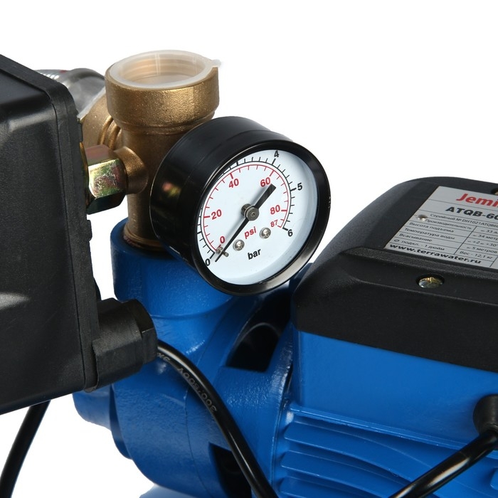 Насосная станция JEMIX ATQB-60, 370 Вт, напор 34 м, 33 л/мин, бак 24 л, антиблокировка Насосная станция JEMIX ATQB-60, 370 Вт, напор 34 м, 33 л/мин, бак 24 л, антиблокировка