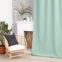 Штора портьерная Этель «Структурная», цвет светло зелёный, на шторной ленте, 250х265 см, 100% п/э Штора портьерная Этель «Структурная», цвет светло зелёный, на шторной ленте, 250х265 см, 100% п/э