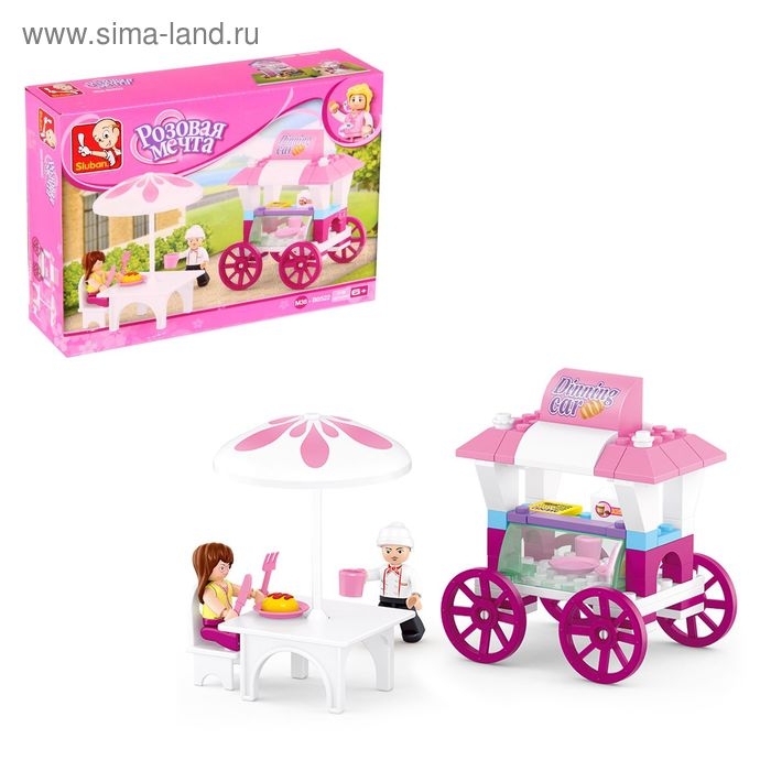 Конструктор &laquo;Розовая мечта: закусочная на колёсах&raquo;, 78 деталей