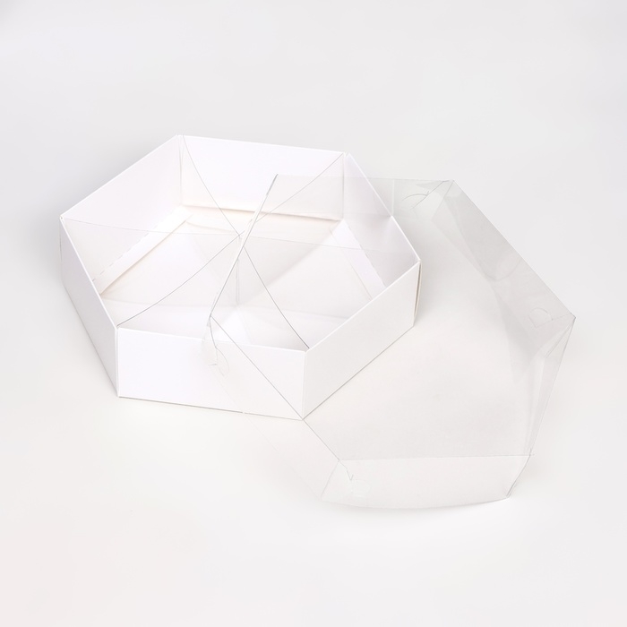 Менажница белая с прозрачной крышкой и перегородками, 18,5 х 18,5 х 4,6 см Менажница белая с прозрачной крышкой и перегородками, 18,5 х 18,5 х 4,6 см