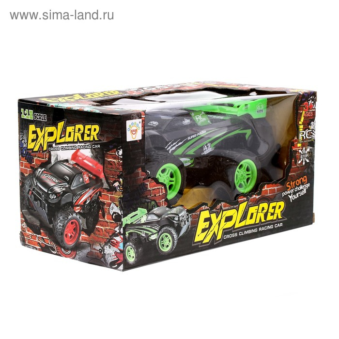 Джип радиоуправляемый &laquo;Исследователь&raquo;, работает от батареек, цвет зелёный