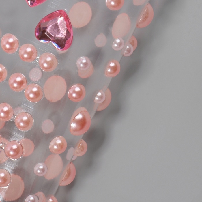 Стразы и жемчуг самоклеящиеся «Ассорти», фигурные, 153 шт на листе, цвет розовый Стразы и жемчуг самоклеящиеся «Ассорти», фигурные, 153 шт на листе, цвет розовый