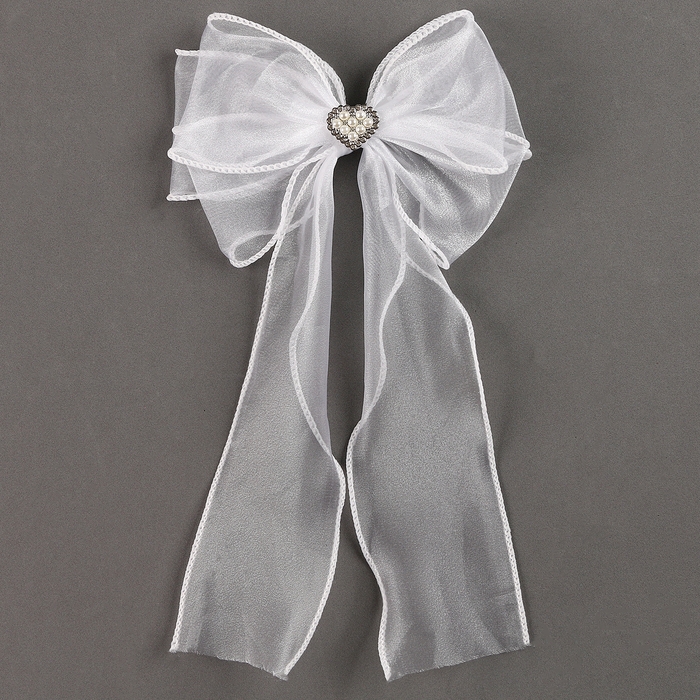 Карнавальный зажим «Бантик» с декором-сердцем Карнавальный зажим «Бантик» с декором-сердцем