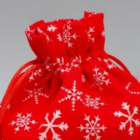 Мешочек подарочный холща «Парад снежинок», 16 х 24 см +/- 1.5 см, Новый год Мешочек подарочный холща «Парад снежинок», 16 х 24 см +/- 1.5 см, Новый год