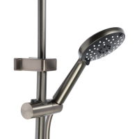 Душевая система ZEIN Z3865, смеситель, излив, тропическая и ручная лейка, латунь, графит Душевая система ZEIN Z3865, смеситель, излив, тропическая и ручная лейка, латунь, графит