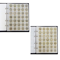 Альбом для монет на кольцах 225 х 265 мм, "Памятные монеты РФ", обложка ламинированный картон, 13 листов и 13 цветных картонных вставок Альбом для монет на кольцах 225 х 265 мм, "Памятные монеты РФ", обложка ламинированный картон, 13 листов и 13 цветных картонных вставок