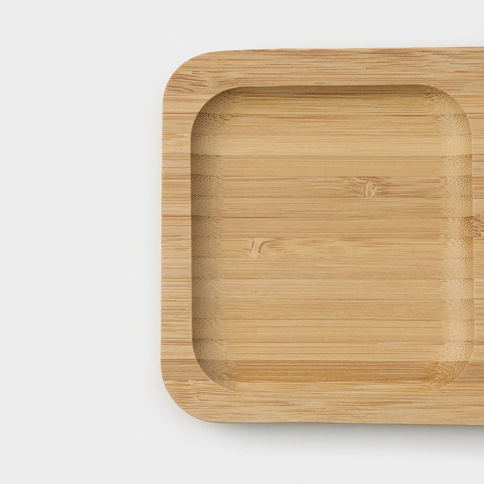 Менажница Striata, 4 секции, 33&times;9,5 см, цвет бежевый