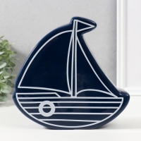 Копилка керамика "Парусник" синий 20х5,2х19,5 см Копилка керамика "Парусник" синий 20х5,2х19,5 см