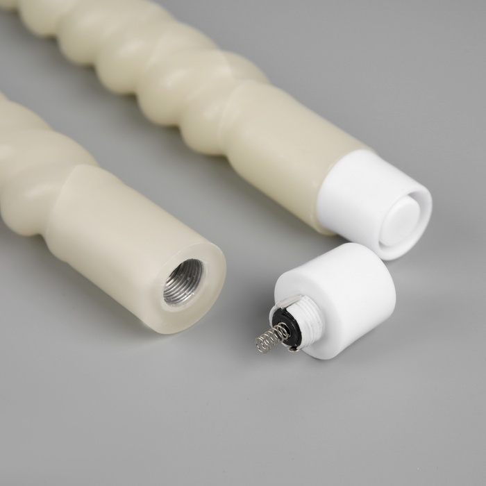 Набор светодиодных витых свечей, белые, 2 × 25 × 2 см, пластик, воск, батарейки АААх2 (не в комплекте), свечение тёплое белое, 2 шт. Набор светодиодных витых свечей, белые, 2 × 25 × 2 см, пластик, воск, батарейки АААх2 (не в комплекте), свечение тёплое белое, 2 шт.