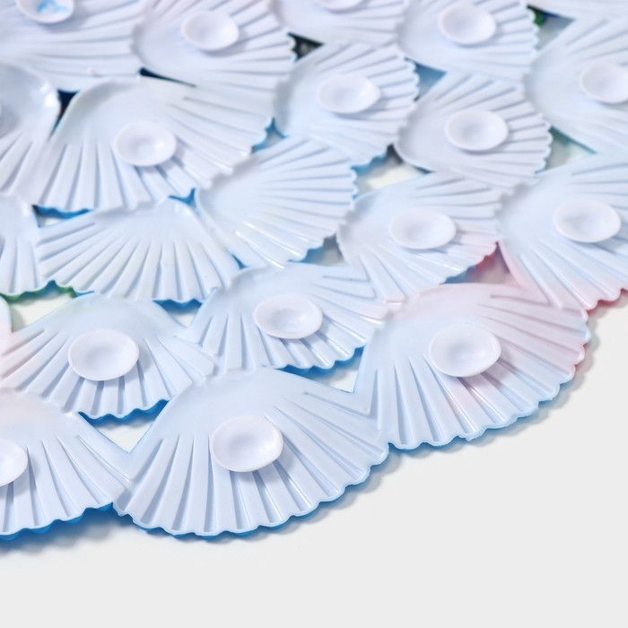 Коврик противоскользящий в ванну на присосках Доляна &laquo;Морские игры&raquo;, 37&times;65 см