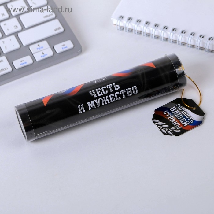 Ручка шариковая синяя паста в тубусе «Гордость нашей страны», пластик Ручка шариковая синяя паста в тубусе «Гордость нашей страны», пластик