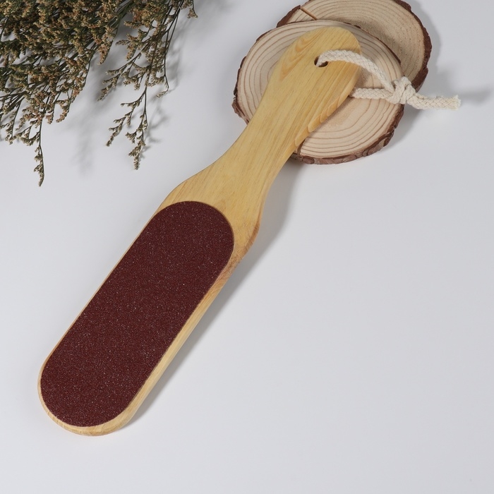 Пилка для ног, наждачная, двусторонняя, 29 см, деревянная