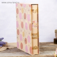 Фотоальбом на 400 фото 10х15см "Листья и шары" золот.обвод. в коробке МИКС 33,5х27,5х5,5см
