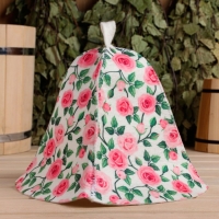 Шапка для бани "Розочки" Шапка для бани "Розочки"