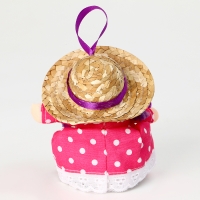 Мягкая игрушка «Кукла» в розовом платье, на подвесе, 10 см Мягкая игрушка «Кукла» в розовом платье, на подвесе, 10 см