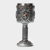 Бокал «Щит», 200 мл, 8×19 см, цвет серебряный Бокал «Щит», 200 мл, 8×19 см, цвет серебряный