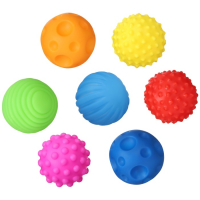 Набор развивающих тактильных мячиков &laquo;Цветочек&raquo;, с пищалкой, 7 шт, Крошка Я