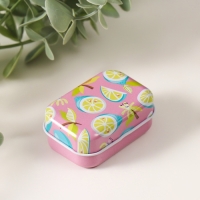 Шкатулка металл прямоугольная "Лимончики" МИКС 5,8х4,2х2.6см Шкатулка металл прямоугольная "Лимончики" МИКС 5,8х4,2х2.6см