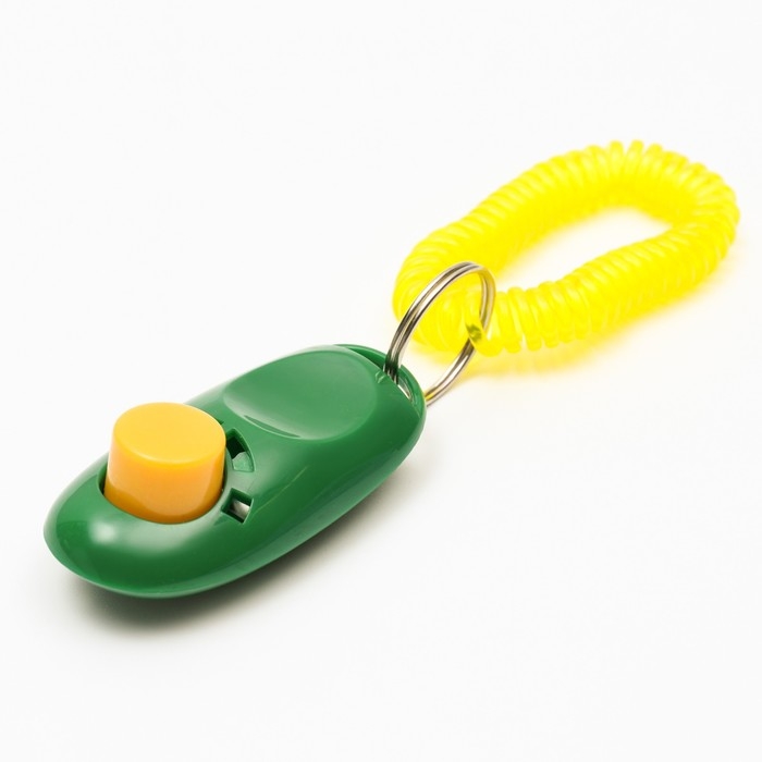 Кликер для дрессировки собак с браслетом на руку, зелёный Кликер для дрессировки собак с браслетом на руку, зелёный