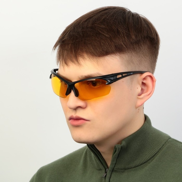 Очки рыбацкие, поляризационные &laquo;Крутой рыбак&raquo;, цвет желтый, 15, 4 х 4,3 см