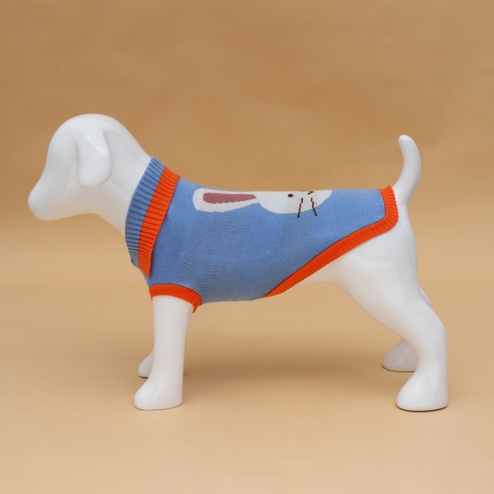 Свитер "Зайка", 2XL (ДС 34, ОШ 34, ОГ 32-51 см)