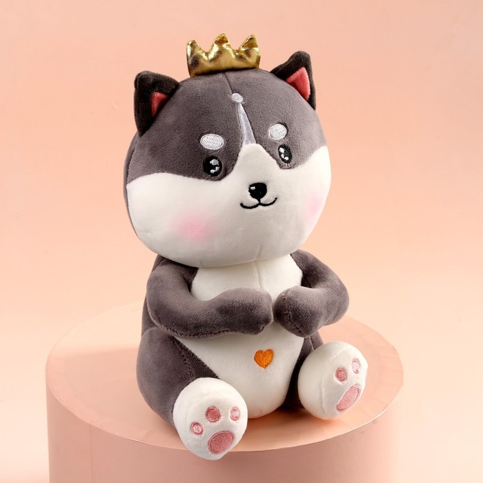 Мягкая игрушка &laquo;Хаски с короной&raquo;