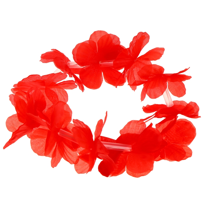 Венок гавайский световой &laquo;Алоха&raquo;, 3 режима подсветки, цвет красный