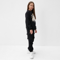 Свитшот детский MINAKU, цвет чёрный, рост 122 см Свитшот детский MINAKU, цвет чёрный, рост 122 см