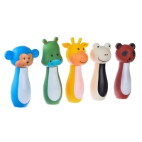 Резиновая игрушка для ванны &laquo;Веселый боулинг&raquo;, 12 см, с пищалкой, виды МИКС, Крошка Я