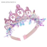 Корона на ободке «Принцесса», с мишурой Корона на ободке «Принцесса», с мишурой