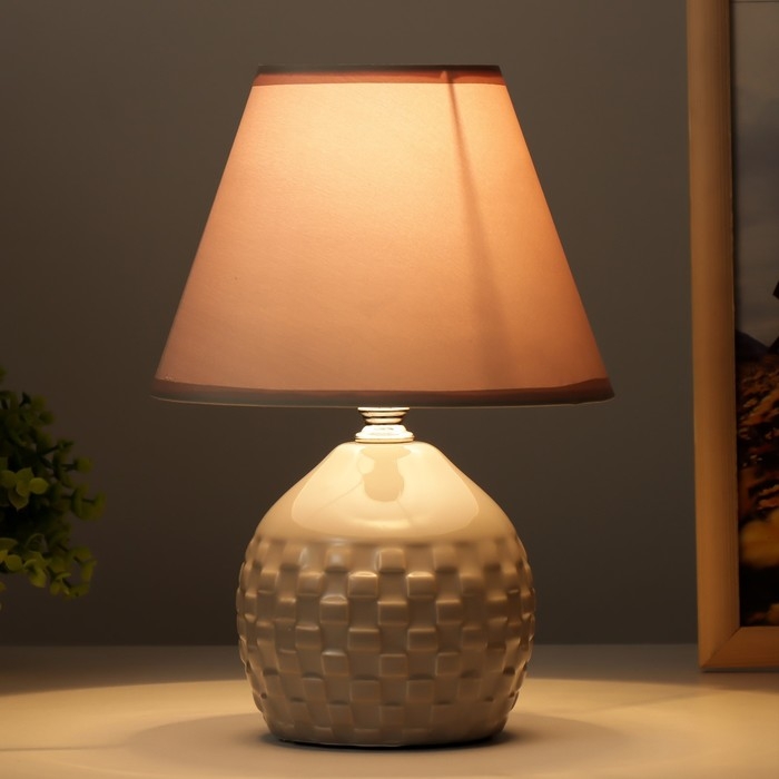 Лампа настольная 37514/1 1х40Вт Е14 перламутровый 18х18х26 см RISALUX