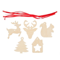 Набор для творчества «Роспись по дереву» 5 шт., с ленточкой Набор для творчества «Роспись по дереву» 5 шт., с ленточкой