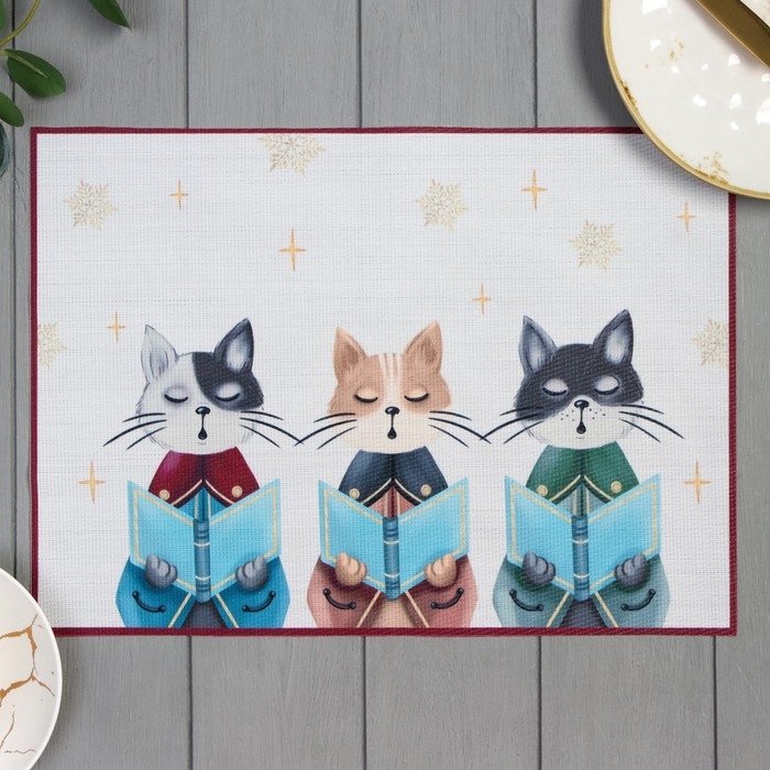 Салфетка новогодняя на стол Доляна &laquo;See&raquo;, 40х29см