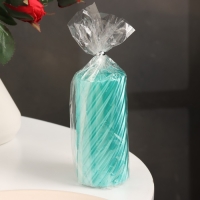 Свеча-цилиндр "Спираль", 5х10 см, тиффани, металлик, 6 ч Свеча-цилиндр "Спираль", 5х10 см, тиффани, металлик, 6 ч