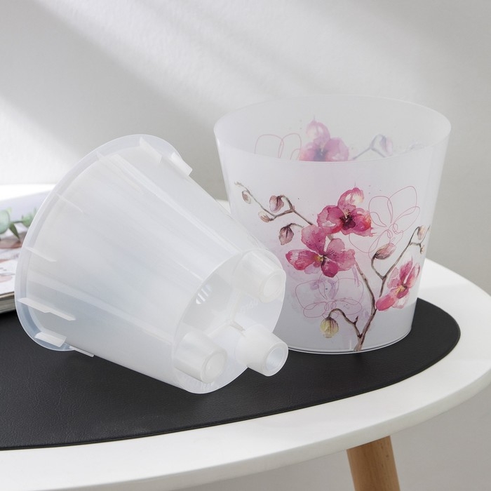 Кашпо для орхидей «Фиджи», 1,6 л, дизайн МИКС Кашпо для орхидей «Фиджи», 1,6 л, дизайн МИКС