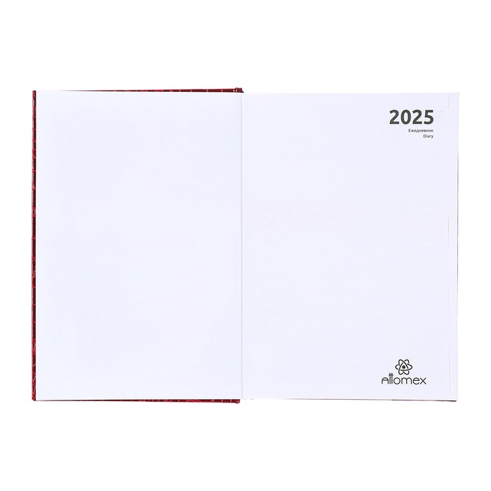 Ежедневник датированный 2025 года, deVENTE. Flag, Attomex. Arkona, твердая обложка бумвинил с поролоном, ляссе, блок 70 г/м2, красный