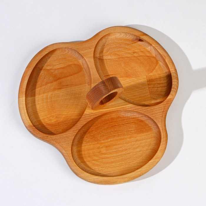 Менажница Adelica, 3 секции, с ручкой, 22×1,8 см, массив берёзы Менажница Adelica, 3 секции, с ручкой, 22×1,8 см, массив берёзы