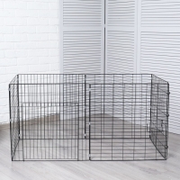 Вольер для животных "Пижон" 6 секций на клипсах 60 х 60 см, ш.п. 37-40 мм, складной, черный Вольер для животных "Пижон" 6 секций на клипсах 60 х 60 см, ш.п. 37-40 мм, складной, черный
