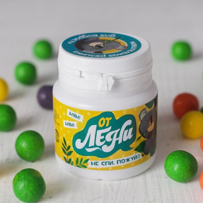 Жевательная резинка &laquo;От лени&raquo;: со вкусом тутти-фрутти, 40 г.