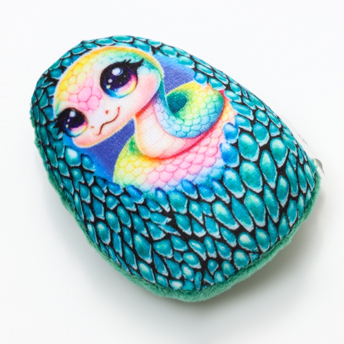 Магнит новогодний мягкий «Змея в яйце», зелёная Магнит новогодний мягкий «Змея в яйце», зелёная