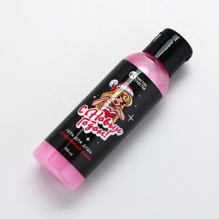 Подарочный набор ЧИСТОЕ СЧАСТЬЕ &laquo;С Новым Годом&raquo;: гель для душа 100 мл и мочалка для тела