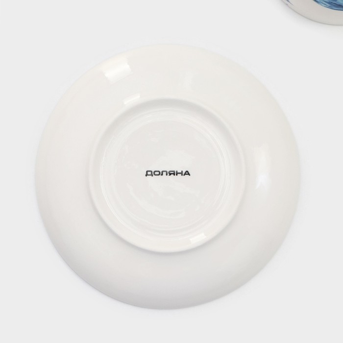 Сервиз фарфоровый чайный Доляна &laquo;Звёздная ночь&raquo;, 12 предметов: 6 чашек 250 мл, 6 блюдец d=15 см