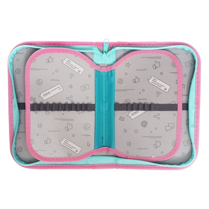 Пенал 3 секции, вкладка внутри, 140 х 210 х 40 мм, тканевый, Calligrata TOP Block Пенал 3 секции, вкладка внутри, 140 х 210 х 40 мм, тканевый, Calligrata TOP Block "Кот панда"