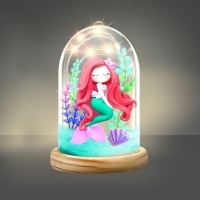 Набор для творчества &laquo;Создай ночник. Русалка&raquo;, из полимерной глины, с декором, с гирляндой, 5+