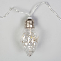 Гирлянда «Нить» 3 м с насадками «Лампочки шишки», IP20, прозрачная нить, 80 LED, свечение белое, 8 режимов, 220 В Гирлянда «Нить» 3 м с насадками «Лампочки шишки», IP20, прозрачная нить, 80 LED, свечение белое, 8 режимов, 220 В