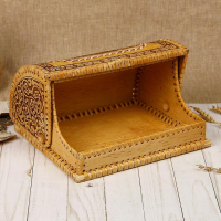 Хлебница &laquo;Вьюнок&raquo;, 26х21х15 см, береста