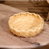 Корзинка плетёная, из бамбука 25х25х8 см