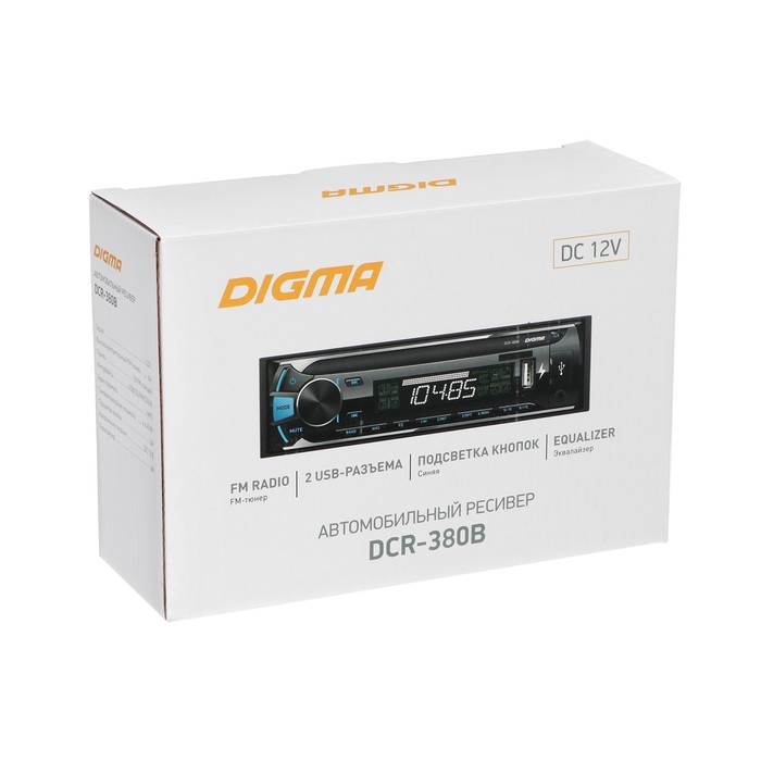 Автомагнитола Digma DCR-380B 1DIN, 4 x 45 Вт, USBx2, SD, AUX Автомагнитола Digma DCR-380B 1DIN, 4 x 45 Вт, USBx2, SD, AUX